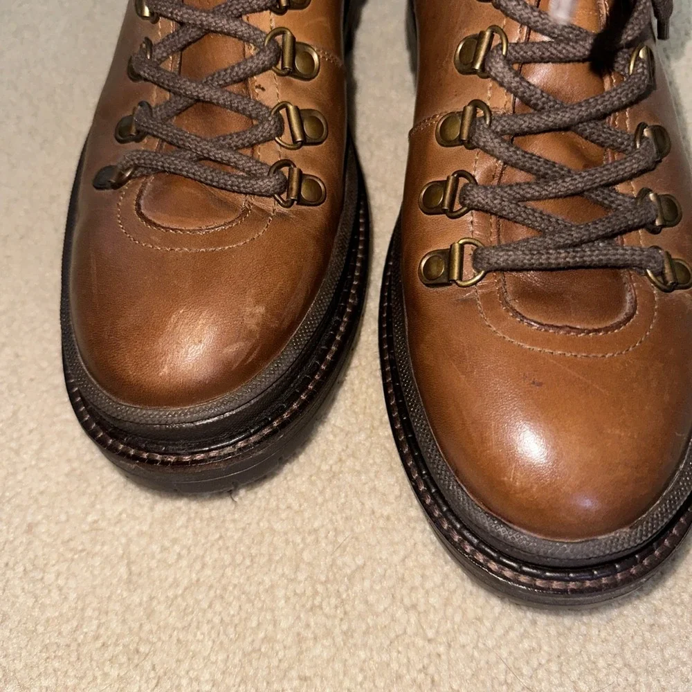 Vintage Foundry Vulcan Brown Leather Boots Mens 10 Lace Up Croc Ankle Combat Zip